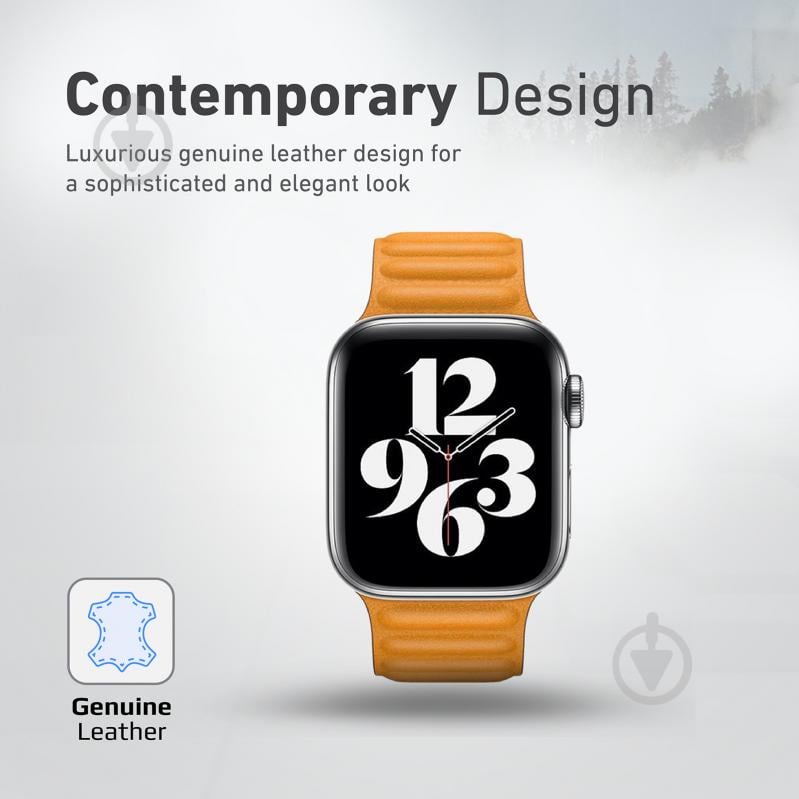 Ремінець Promate Maglet-44 для Apple Watch 42-44 мм 1/2/3/4/5/6/SE orange maglet-44.californiapoppy - фото 2