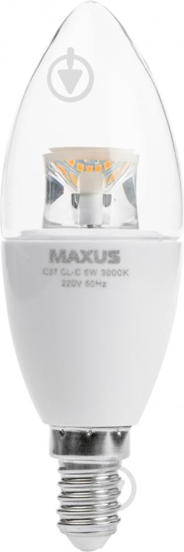 Лампа світлодіодна Maxus CL-C C37 6 Вт E14 3000 К 220 В прозора 1-LED-531 - фото 1