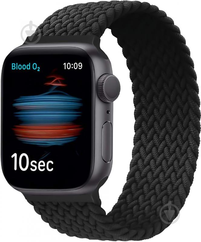 Ремешок Promate Fusion-40M для Apple Watch 38-40 мм 1/2/3/4/5/6/SE black fusion-40m.charcoal - фото 1