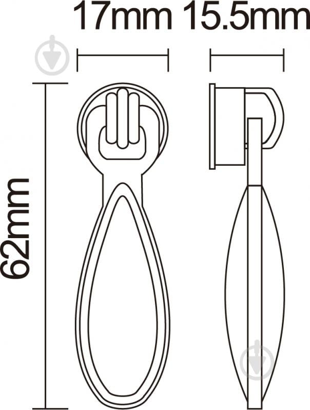 Мебельная ручка капля DC DG 31 G4 старая бронза - фото 3 Мебельная ручка капля DC DG 31 G4 старая бронза - фото 3