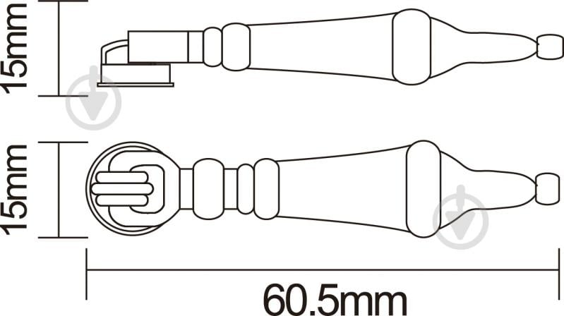 Мебельная ручка капля DC DT 07 G3 золотой - фото 3