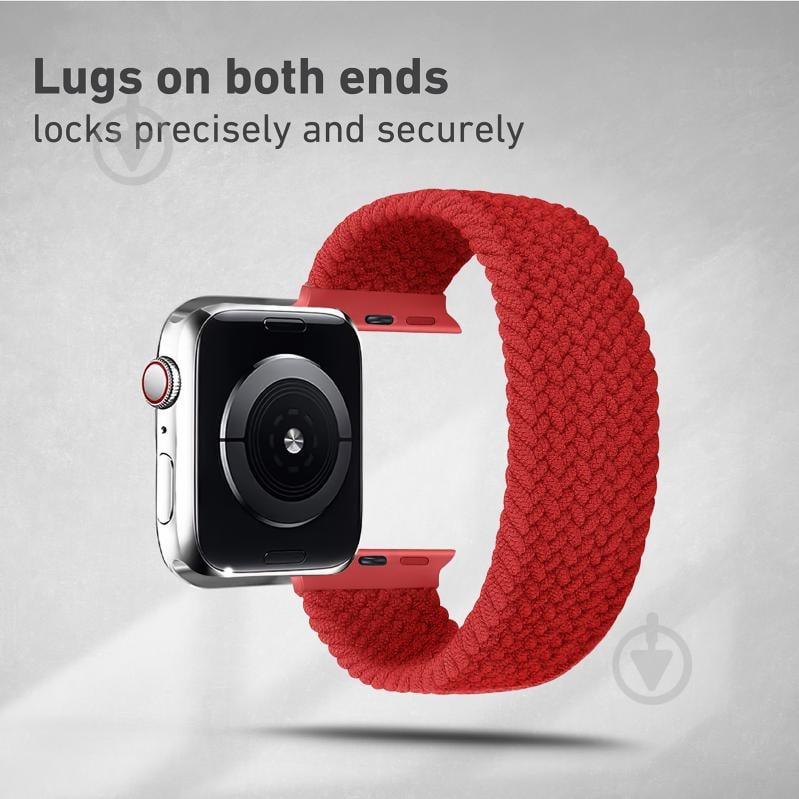 Ремешок Promate Fusion-40M для Apple Watch 38-40 мм 1/2/3/4/5/6/SE red fusion-40m.red - фото 2