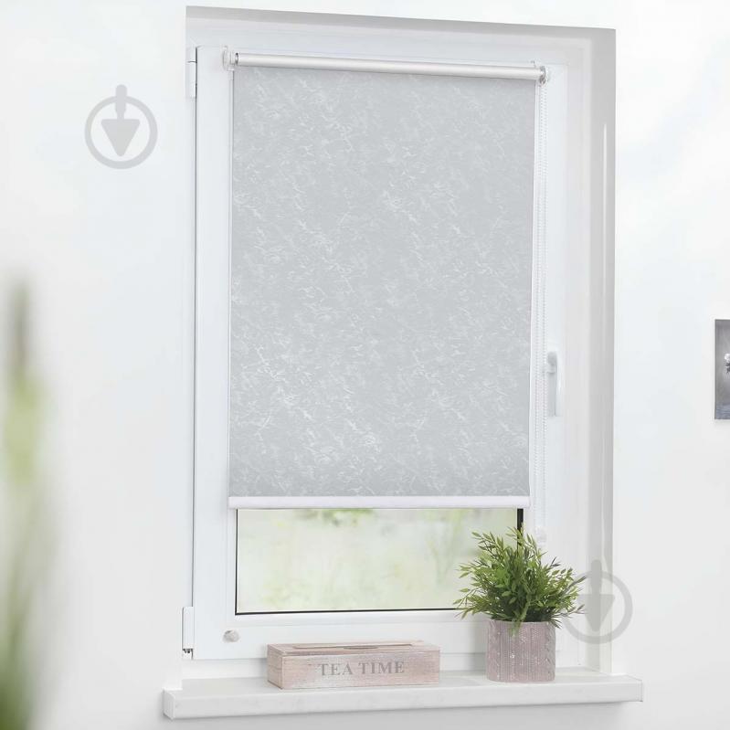 Ролета blackout міні Rollotex MIRACLE з фіксацією під нахил сіра 40x240 см - фото 2