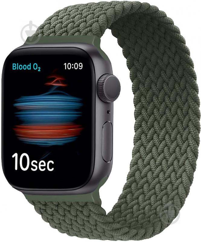 Ремешок Promate Fusion-44XL для Apple Watch 42-44 мм 1/2/3/4/5/6/SE green fusion-44xl.green - фото 1