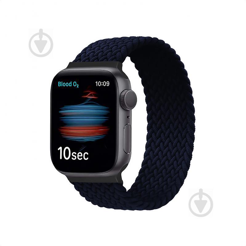 Ремешок Promate Fusion-44L для Apple Watch 42-44 мм 1/2/3/4/5/6/SE black fusion-44l.charcoal - фото 1