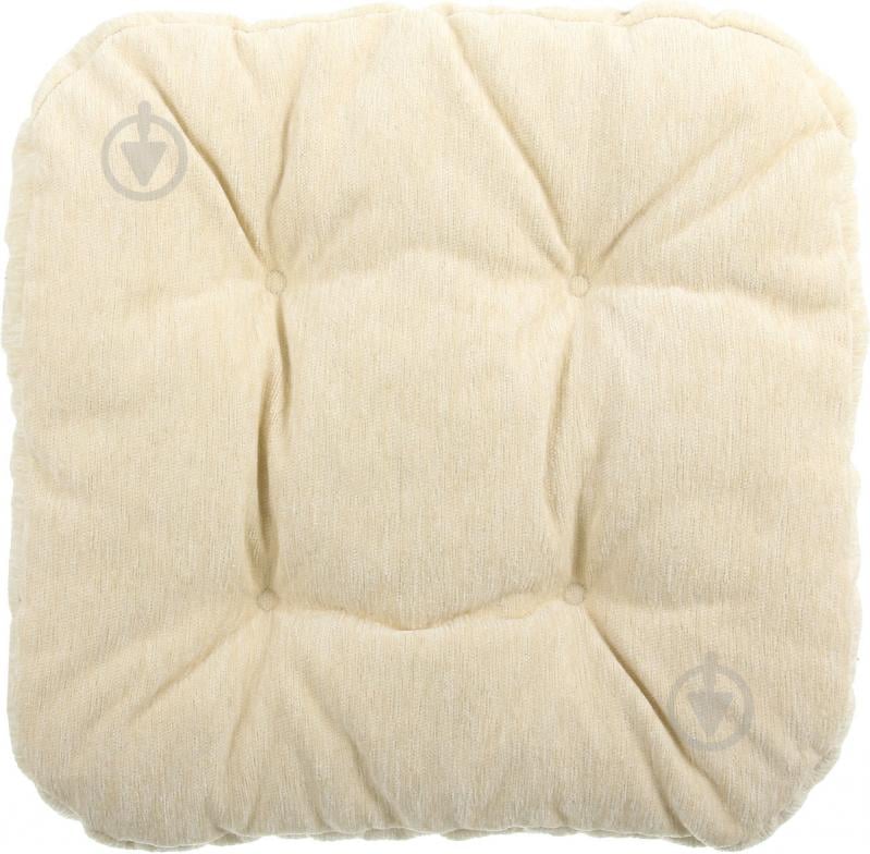 Подушка декоративная Bella Vita Flory Beige 41x41x8 см - фото 1