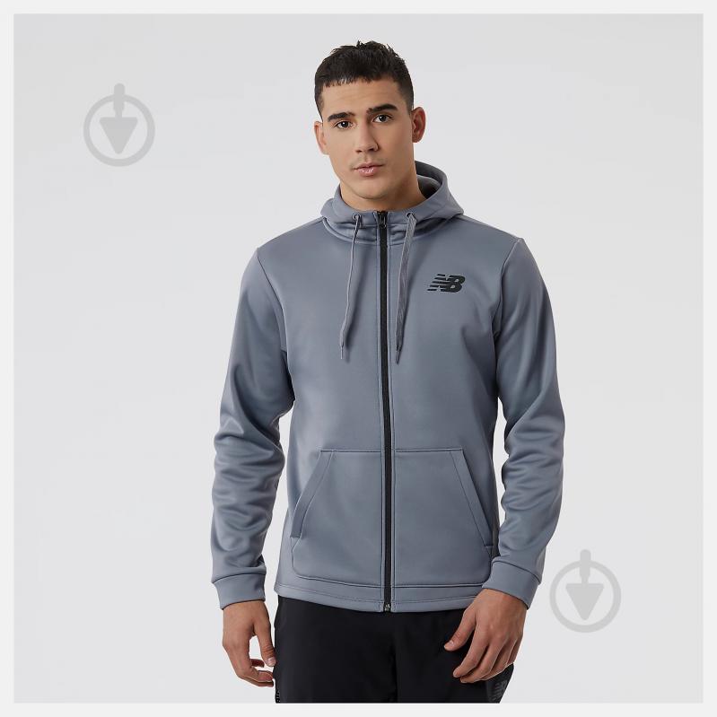 Джемпер New Balance TENACITY PERFORMANCE FLEECE FULL ZIP MJ23020GNM р.S сірий - фото 1