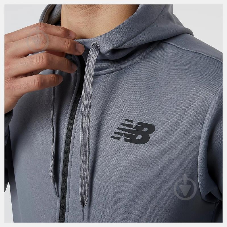 Джемпер New Balance TENACITY PERFORMANCE FLEECE FULL ZIP MJ23020GNM р.XL серый - фото 4