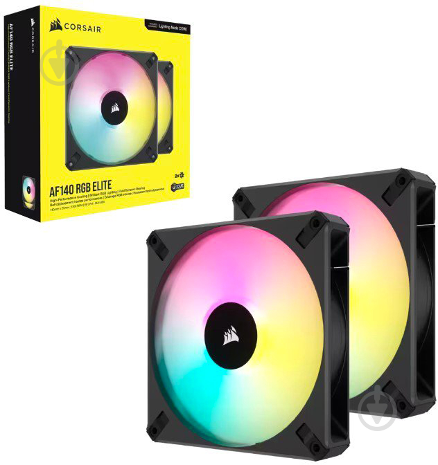 Вентилятор Corsair AF140 RGB Elite Dual Pack (CO-9050156-WW) - фото 2