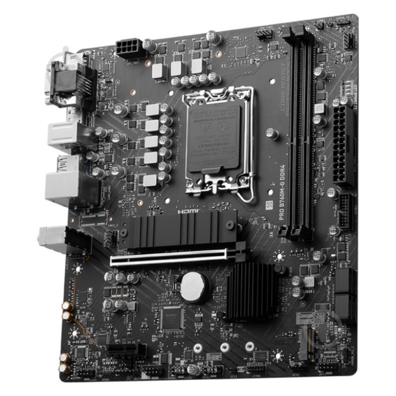 Материнська плата MSI PRO B760M-G DDR4 (Socket 1700, Intel B760, micro ATX) - фото 2 Материнська плата MSI PRO B760M-G DDR4 (Socket 1700, Intel B760, micro ATX) - фото 2