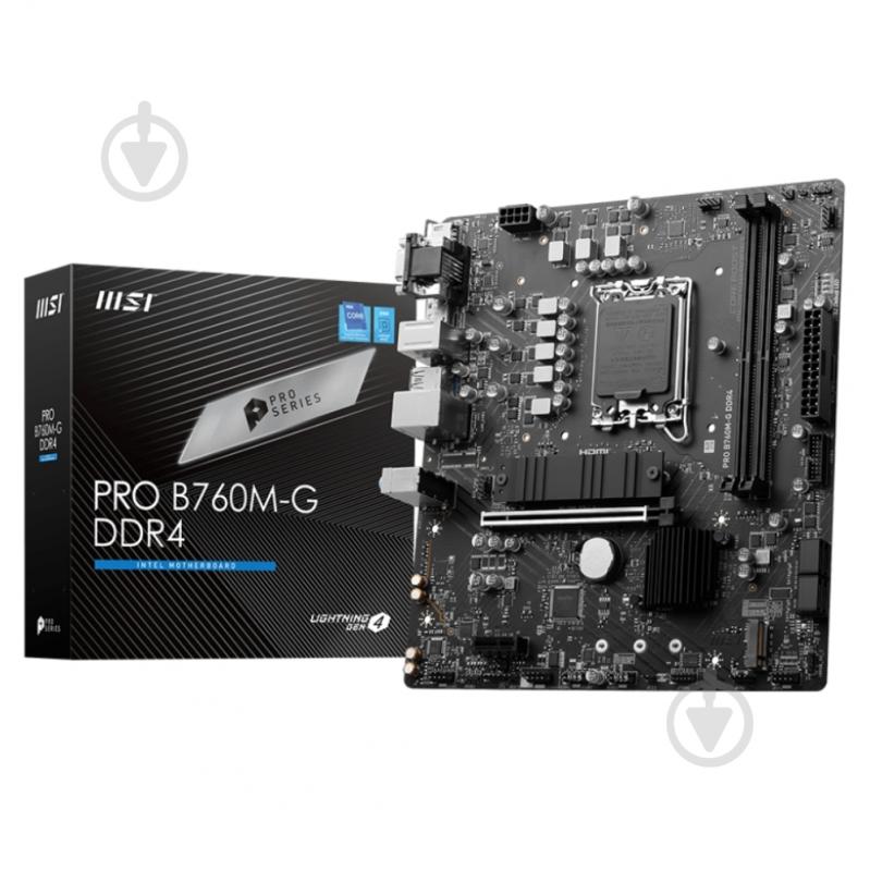 Материнська плата MSI PRO B760M-G DDR4 (Socket 1700, Intel B760, micro ATX) - фото 4 Материнська плата MSI PRO B760M-G DDR4 (Socket 1700, Intel B760, micro ATX) - фото 4