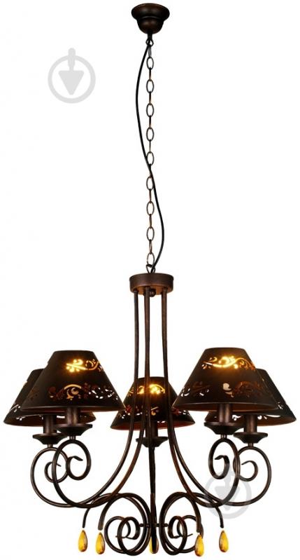 Люстра подвесная Victoria Lighting 5xE27 золотисто-коричневый Jasmine/PL5 brown gold - фото 1