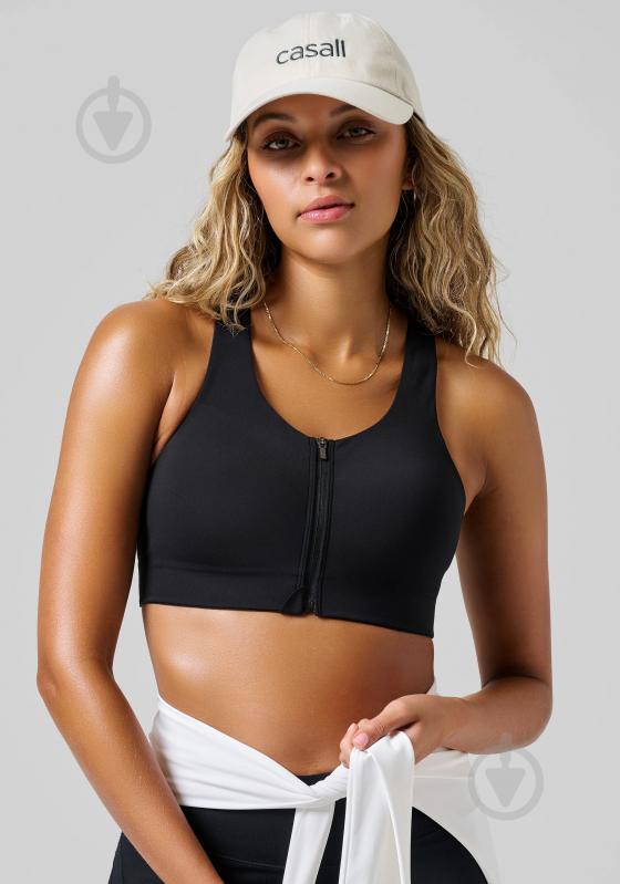 Бра Casall IMPACT ZIP SPORTS BRA 24290-901 р.34 B черный - фото 1