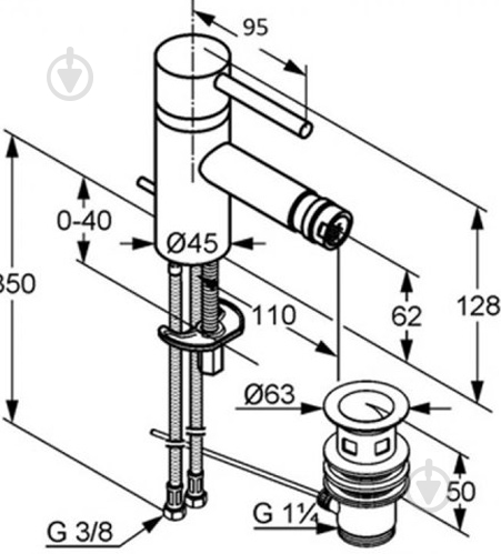 Смеситель для биде Kludi D-Tail 385330590 - фото 4