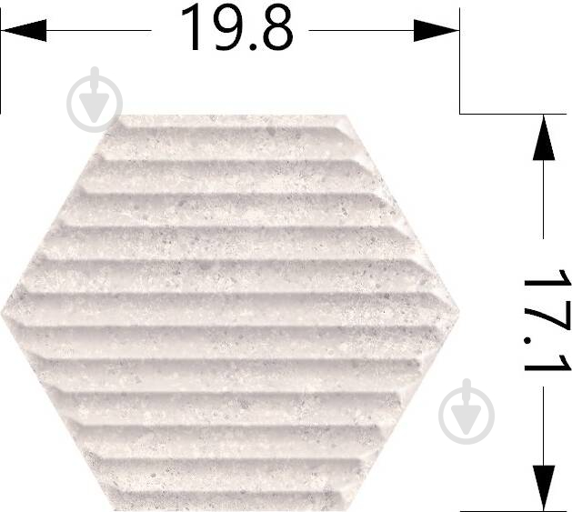 Плитка Ceramika Paradyz Palomera Grys Heks. Str. B 19,8x17,1 - фото 2