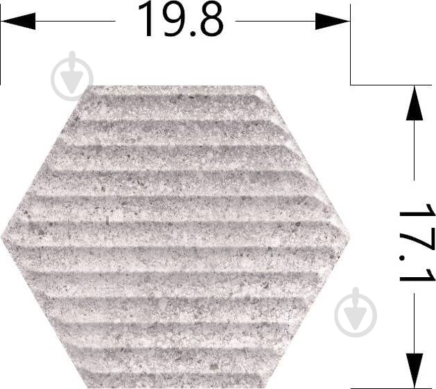 Плитка Ceramika Paradyz Palomera Grafit Heks. Str. B 19,8x17,1 - фото 2