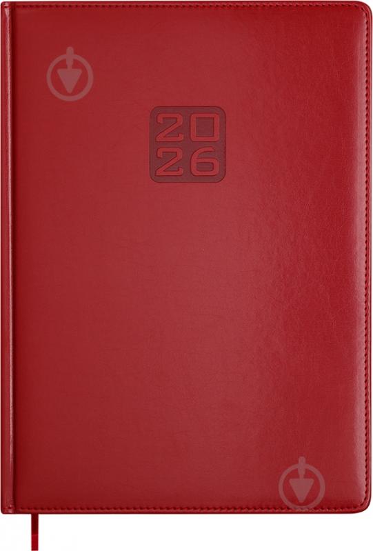Щоденник датований Soft лінія Buromax Bravo A4 2026 червоний - фото 1