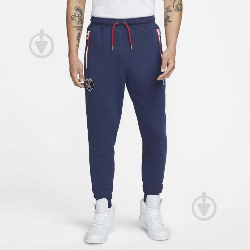 Брюки Jordan M J PSG FLC STATEMENT PANT DB6504-410 р. L синий - фото 1