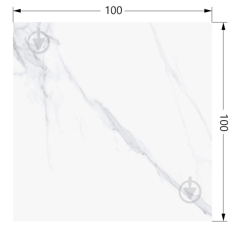 Плитка PERONDA Calacatta Extra White Pol. 100x100 - фото 2