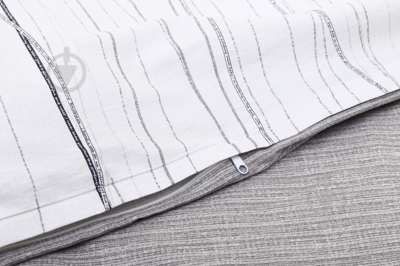 Комплект постельного белья Білтекс STRIPES подростковый бело-серый - фото 2 Комплект постельного белья Білтекс STRIPES подростковый бело-серый - фото 2