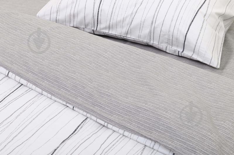 Комплект постельного белья Білтекс STRIPES подростковый бело-серый - фото 3 Комплект постельного белья Білтекс STRIPES подростковый бело-серый - фото 3