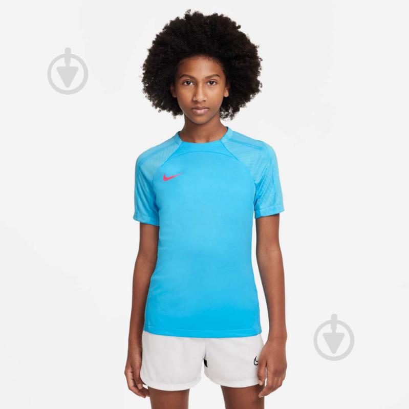 Футболка Nike K NK DF STRK SS TOP K BR FD0312-416 р.XS голубой - фото 1