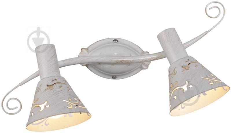 Спот Victoria Lighting 2x40 Вт E14 белый FLORA/PL2 white - фото 1