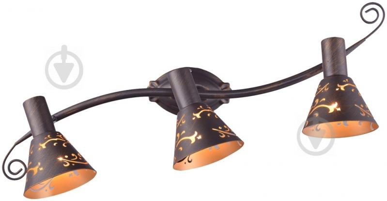 Спот Victoria Lighting 3x40 Вт E14 коричневий FLORA/PL3 brown - фото 1