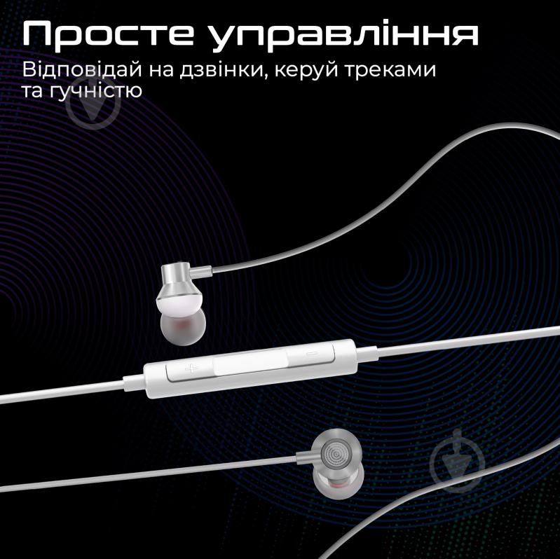Наушники Promate white (vibe-lt.white) - фото 6