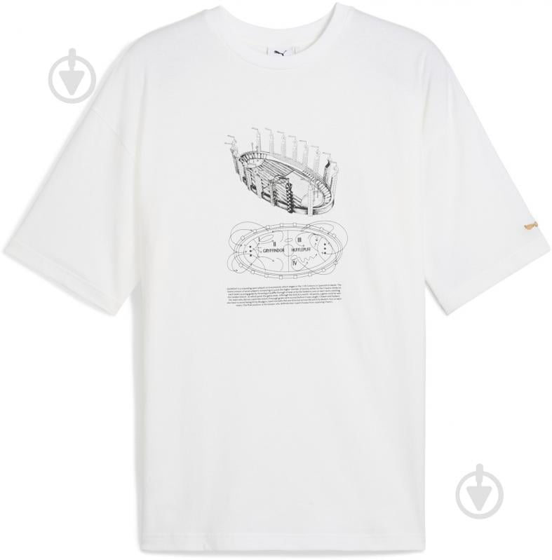 Футболка Puma x HARRY POTTER Oversized Graphic Tee 63009202 р.L белый - фото 1