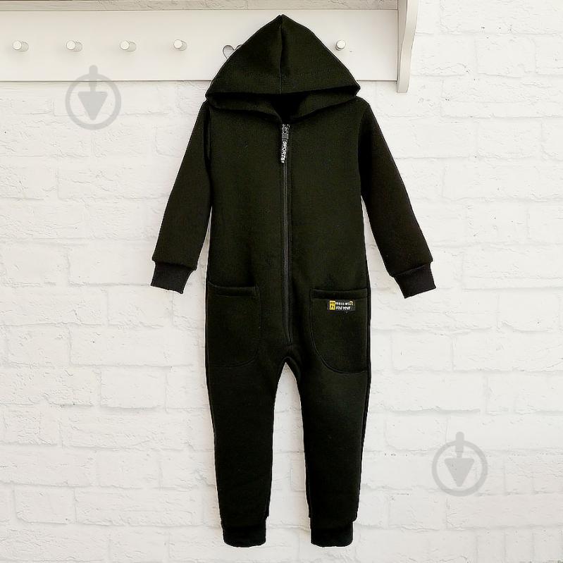 Ромпер-реглан унисекс Blanka р.104-110 черный 110845 - фото 2 Ромпер-реглан унисекс Blanka р.104-110 черный 110845 - фото 2