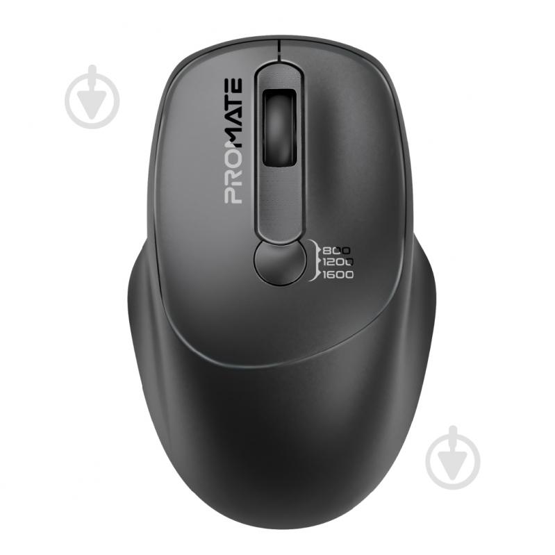 Миша Promate UniGlide Wireless black (uniglide.black) - фото 1