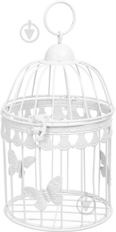 Клетка декоративная Cage Бабочка 235x150x150 мм белый - фото 2