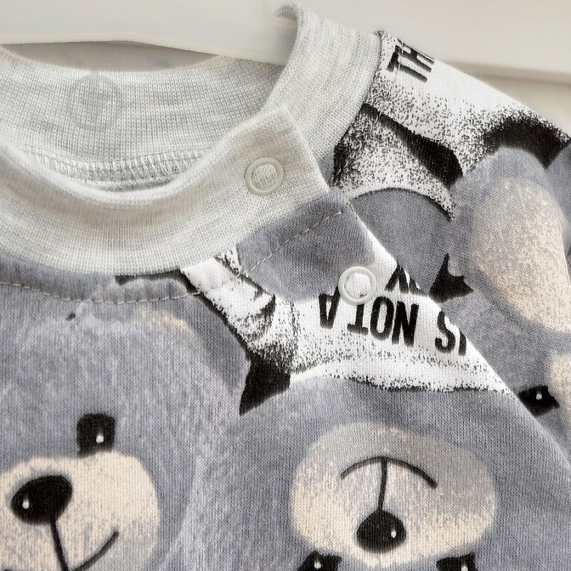 Ромпер-реглан унисекс Blanka Мишка р.74-80 серый 110846 - фото 3 Ромпер-реглан унисекс Blanka Мишка р.74-80 серый 110846 - фото 3