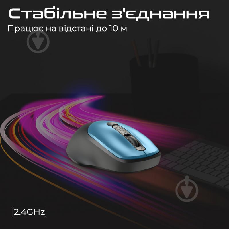 Мышь Promate UniGlide Wireless blue (uniglide.blue) - фото 6