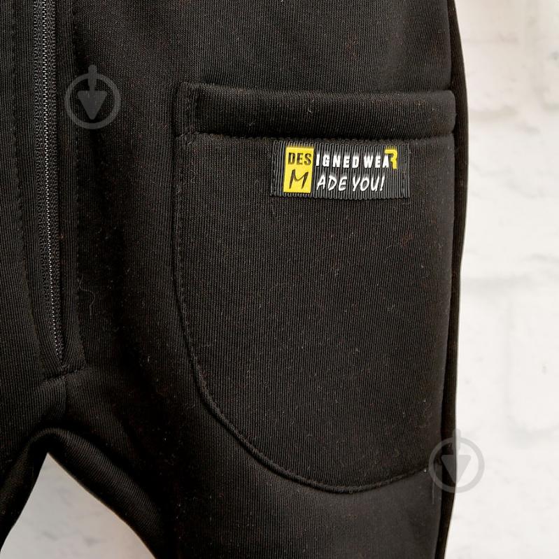 Ромпер-реглан унісекс Blanka р.122-128 чорний 110845 - фото 3 Ромпер-реглан унісекс Blanka р.122-128 чорний 110845 - фото 3