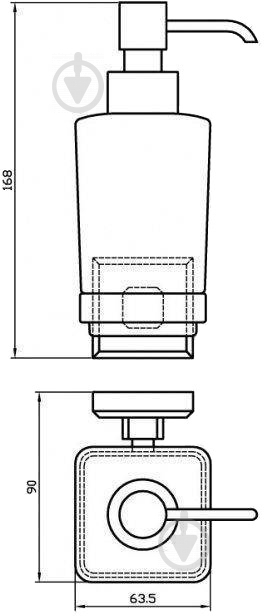 Дозатор для жидкого мыла Aqua Rodos Leonardo 9933А Black ОР0002376 - фото 2