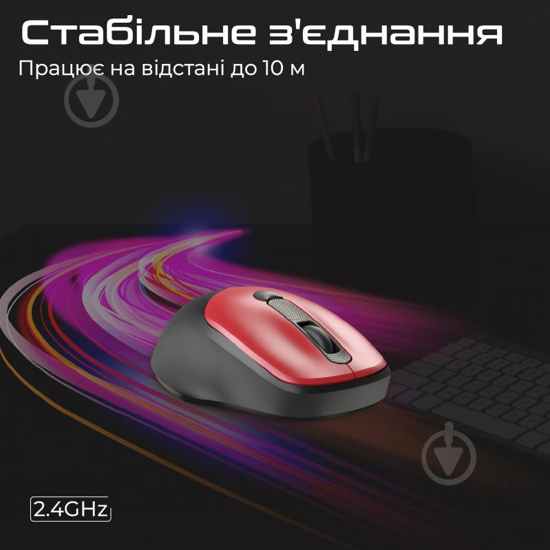 Мышь Promate UniGlide Wireless red (uniglide.red) - фото 6