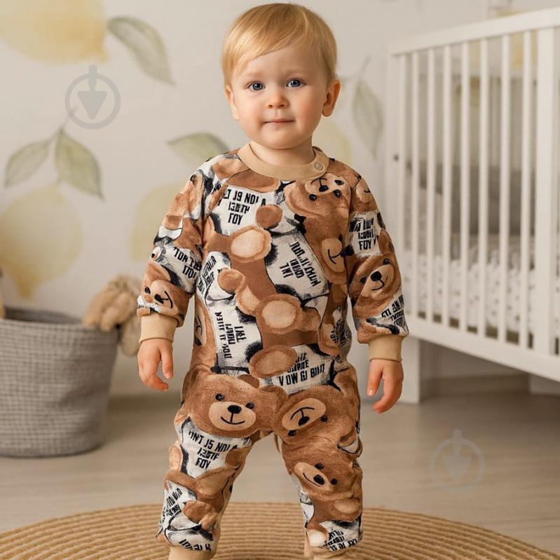 Ромпер-реглан унісекс Blanka Ведмедик р.56-62 бежевий 110847 - фото 1 Ромпер-реглан унісекс Blanka Ведмедик р.56-62 бежевий 110847 - фото 1