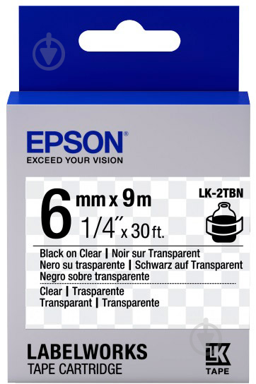 Картридж зі стрічкою Epson LabelWorks LK2TBN - фото 1