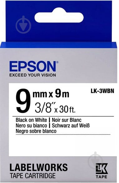 Картридж зі стрічкою Epson LabelWorks LK3WBN - фото 2