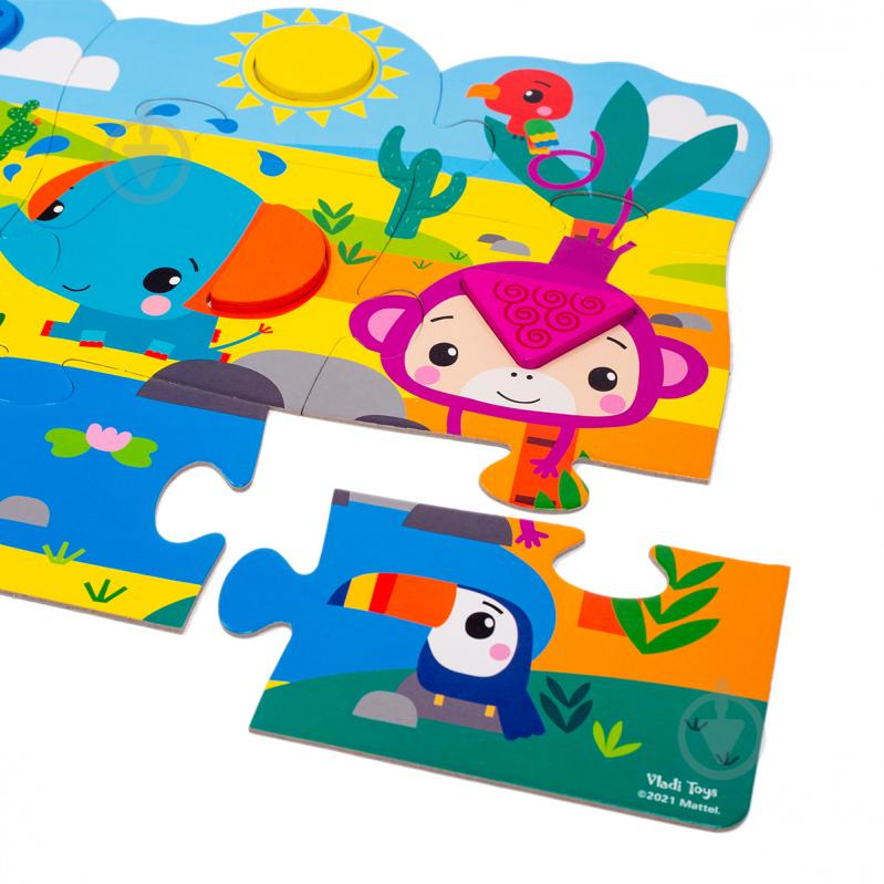 Пазл-сортер Fisher Price Maxi puzzle & wooden pieces VT1100-01 - фото 3