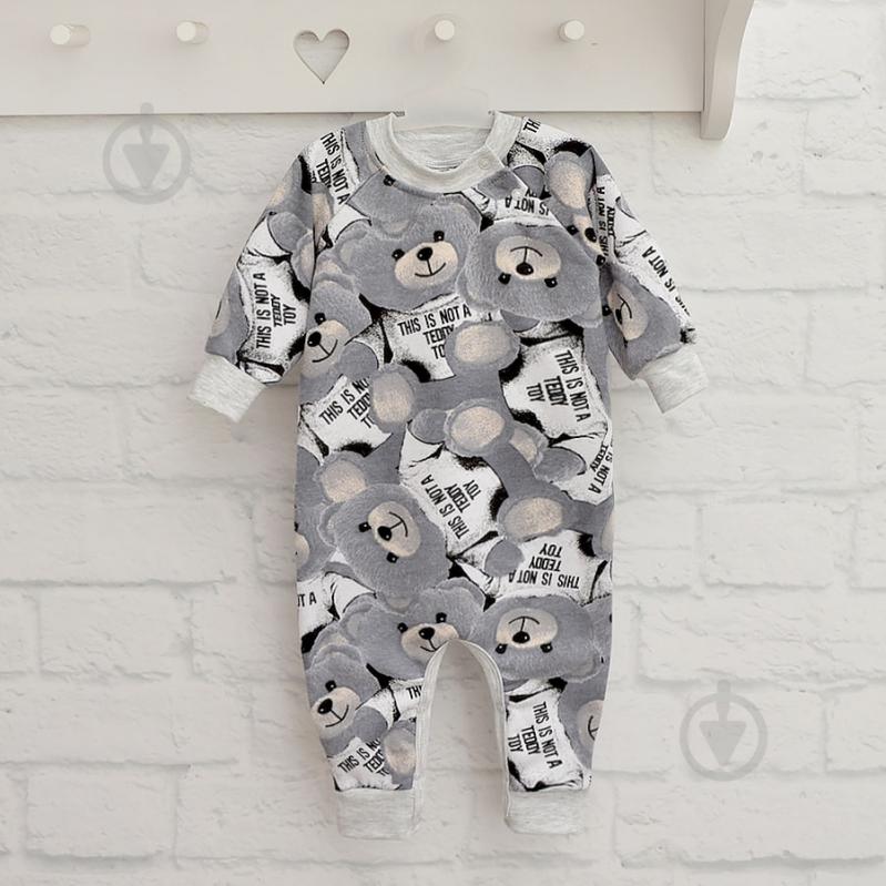 Ромпер-реглан унисекс Blanka Мишка р.68-74 серый 110846 - фото 2 Ромпер-реглан унисекс Blanka Мишка р.68-74 серый 110846 - фото 2