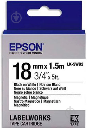 Картридж с лентой Epson LabelWorks LK5WB2 - фото 1