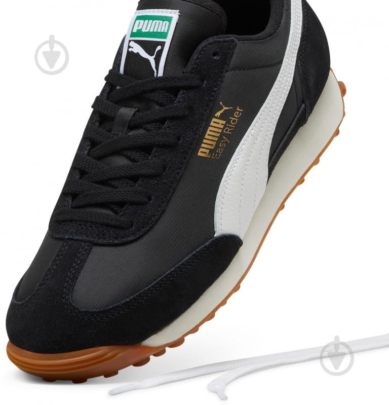 Кросівки чоловічі демісезонні Puma EASY RIDER VINTAGE 39902810 р.46 чорні із білим - фото 4