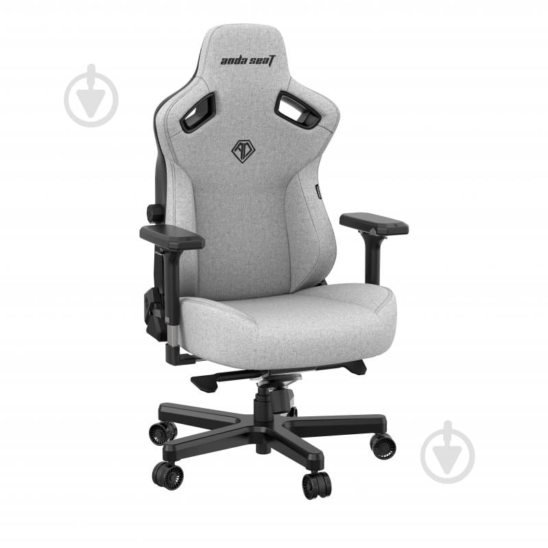 Кресло Anda Seat Кресло игровое Anda Seat Kaiser 3 Size XL Grey Fabric (AD12YDC-XL-01-G-PVF) серый - фото 7