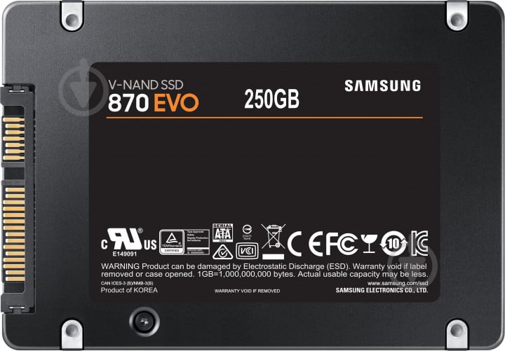 SSD-накопитель Samsung 870 EVO 250GB 2,5" SATA III MLC (MZ-77E250BW) - фото 4