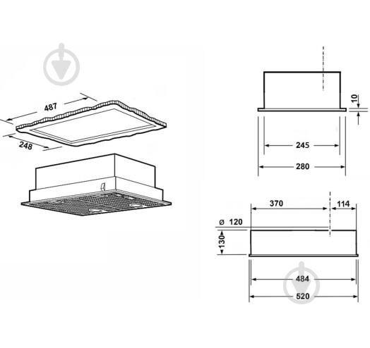Вытяжка Interline Basic IX A/60/PB - фото 3