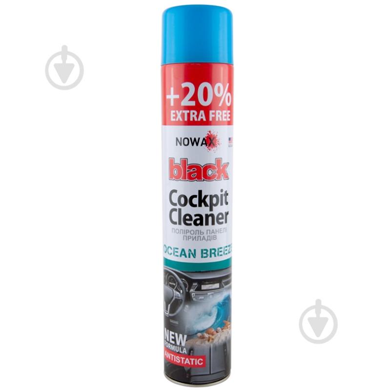 Полироль Полироль для панели приборов NOWAX Black Spray Ocean Breeze, 750мл Black Spray Ocean Breeze NX00710 Океанський бриз 750 мл - фото 1