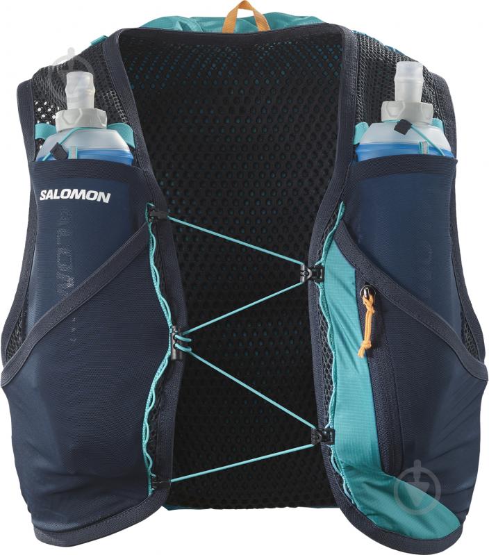 Рюкзак Salomon ACTIVE SKIN 8 SET SX LC2178100 8 л бирюзово-синий - фото 2